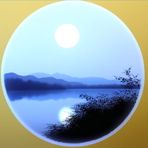 水墨风团扇扇面 by Horcrux on Tensor.Art
