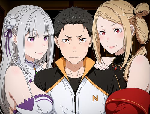 Re:zero [Emilia - Natsuki Subaru - Priscilla] - Multi Character [IllustriousXL] by Min on Tensor.Art