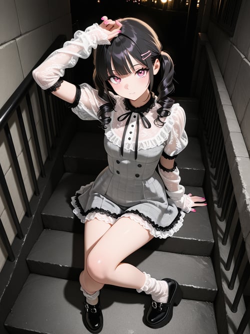 Lace frills short dress 2 by luxiaoai on Tensor.Art