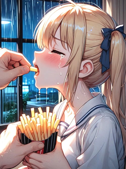 girl hate soggy fries by 鬼畫符 on Tensor.Art