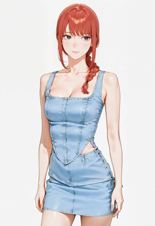 Denim Skirt & Top by reprinter on Tensor.Art