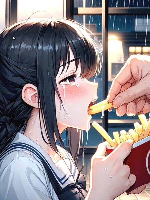 girl hate soggy fries by 鬼畫符 on Tensor.Art