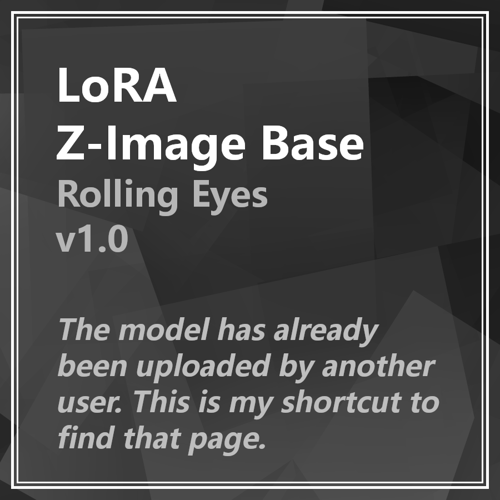 Rolling Eyes - ZIB LoRA by PrivateParty on Tensor.Art