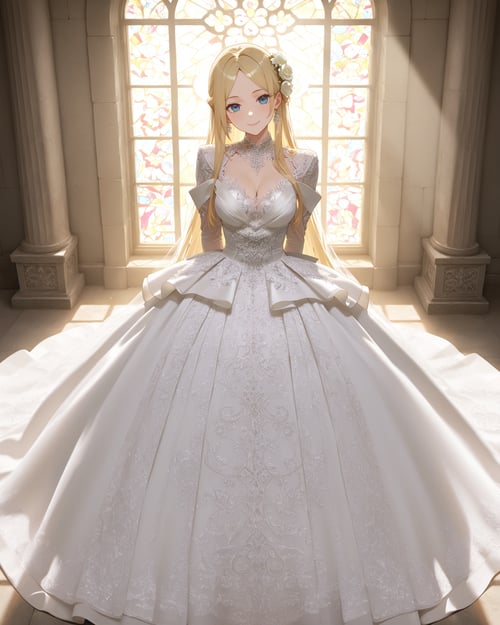 Wedding dress: The Silver Queen by miaomiao on Tensor.Art