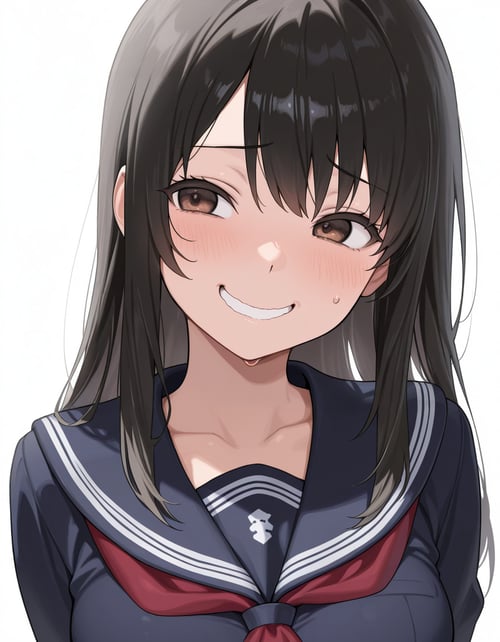 Nervous Smile With Line / 引きつった笑顔 by Min on Tensor.Art