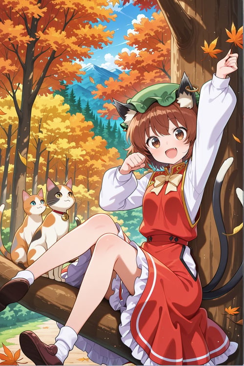 Chen (Touhou Project) - 橙 (東方) by RDMPrompt on Tensor.Art