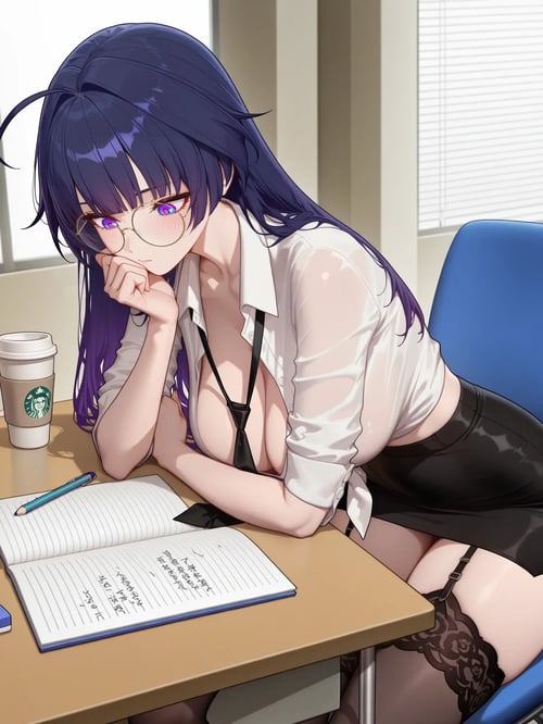 Open Shirt Office Lady Outfit by reprinter on Tensor.Art