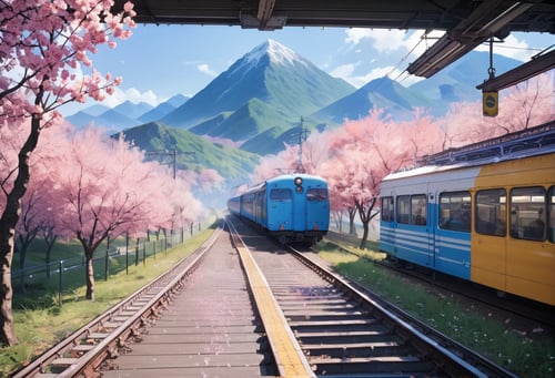 0802 Sakura Train Station by reprinter on Tensor.Art