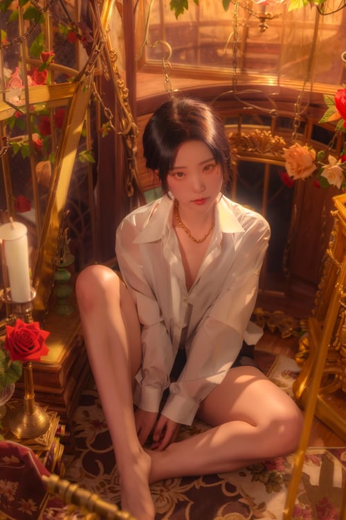 美女_笼中雀 by milk on Tensor.Art