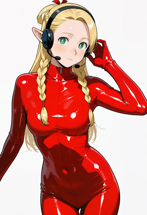Red Latex Bodysuit - Velma/Britney Spears by reprinter on Tensor.Art