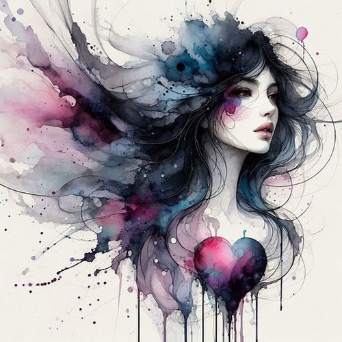 Splash art Watercolor Arina by Anieta on Tensor.Art