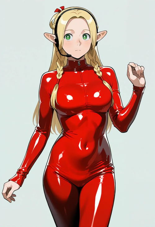 Red Latex Bodysuit - Velma/Britney Spears by reprinter on Tensor.Art
