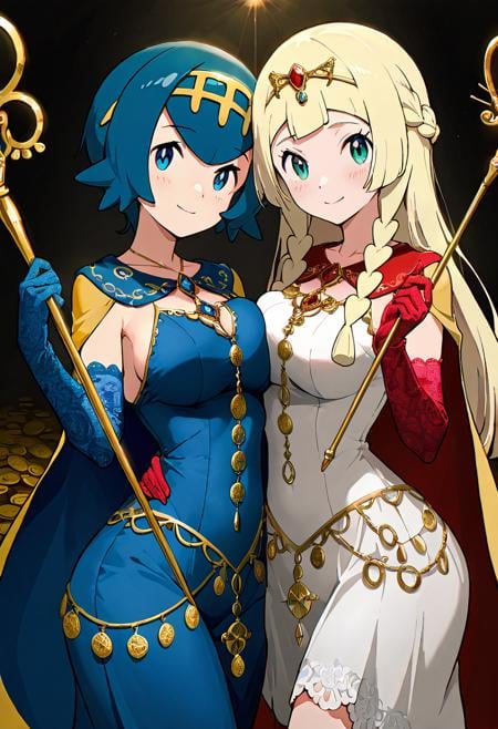 Lillie & Lana: Alola Angels | リーリエ x スイレン Pokemon by BassVelvet2j378 on Tensor.Art