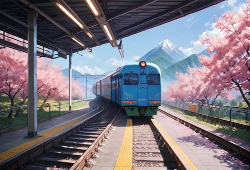 0802 Sakura Train Station by reprinter on Tensor.Art