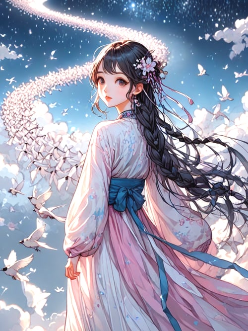 girl like magpie bridge by 鬼畫符 on Tensor.Art