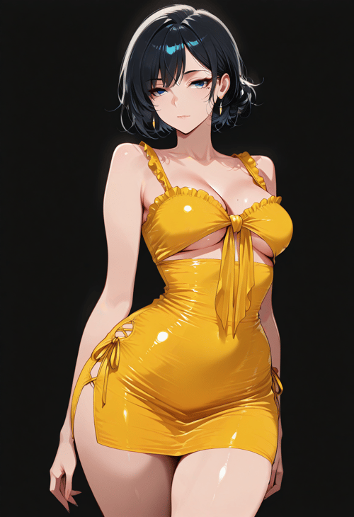 side-tie short dress by Min on Tensor.Art