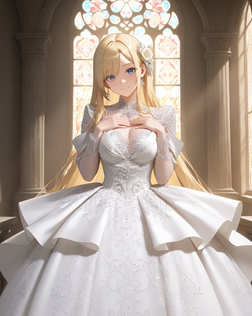 Wedding dress: The Silver Queen by miaomiao on Tensor.Art