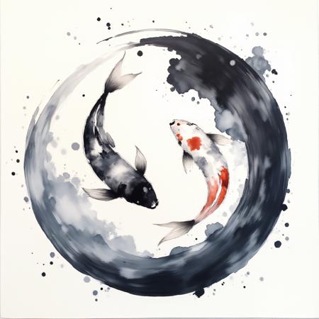 Zen Ink Wash Sumi-e by Aenima on Tensor.Art