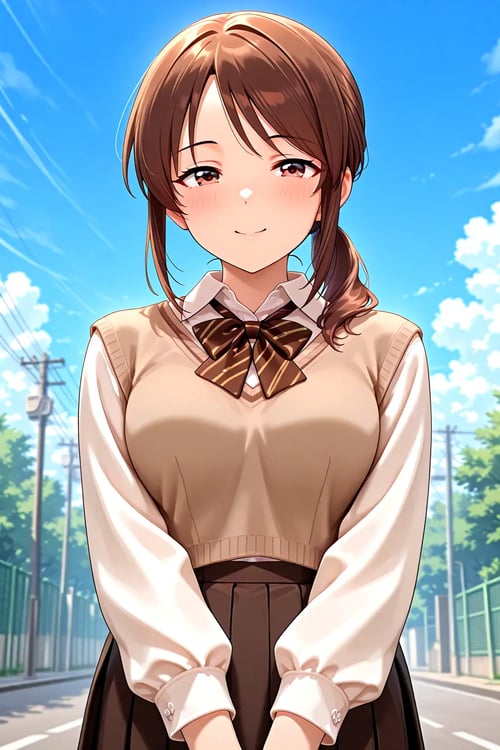 Brown Vest School Uniform - Illu by reprinter on Tensor.Art