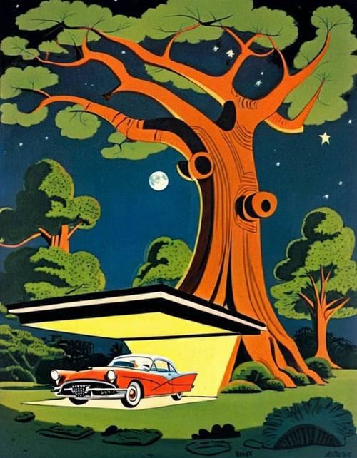 Mid-Century Cartoon Style by inknoir on Tensor.Art