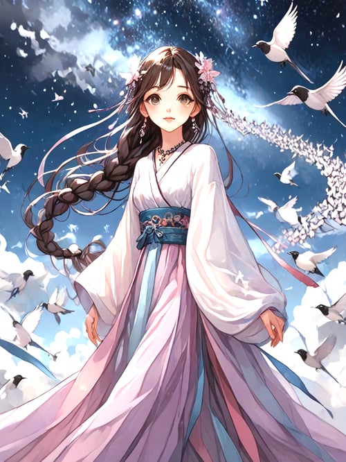 girl like magpie bridge by 鬼畫符 on Tensor.Art