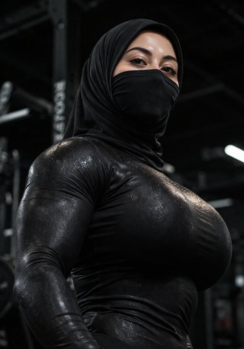 Hijab Muscular Female by @a_isthetic on Tensor.Art