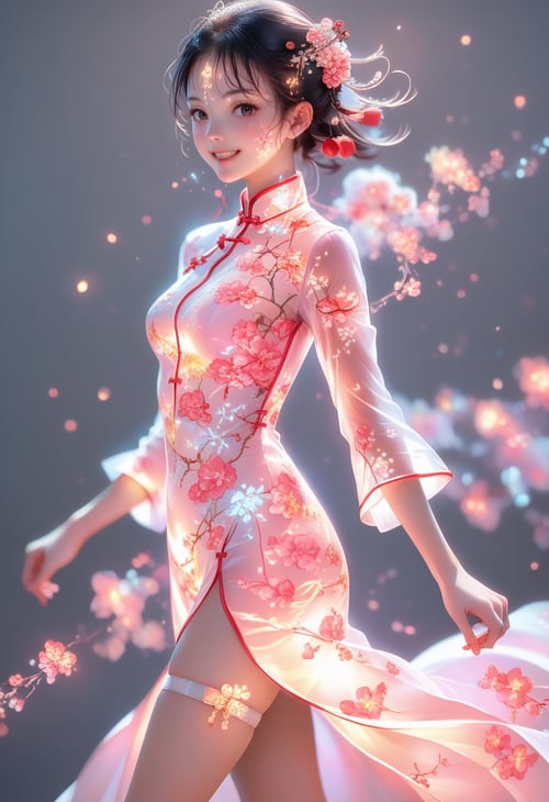 Glowing Cheongsam(China Dress) by miaomiao on Tensor.Art