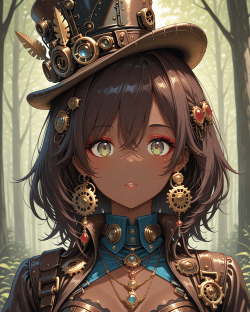 Over-Accessorizing Portrait by user_758259292217423395 on Tensor.Art