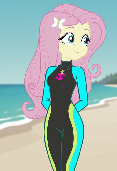 Fluttershy swimsuit | Equestria girls | illustriou by tupirish on Tensor.Art