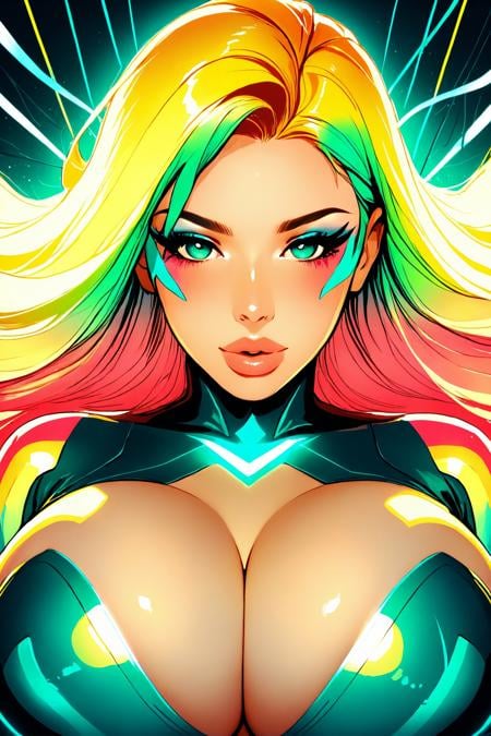 ill炫彩荧光插画动漫celeShine by Tianchimp on Tensor.Art