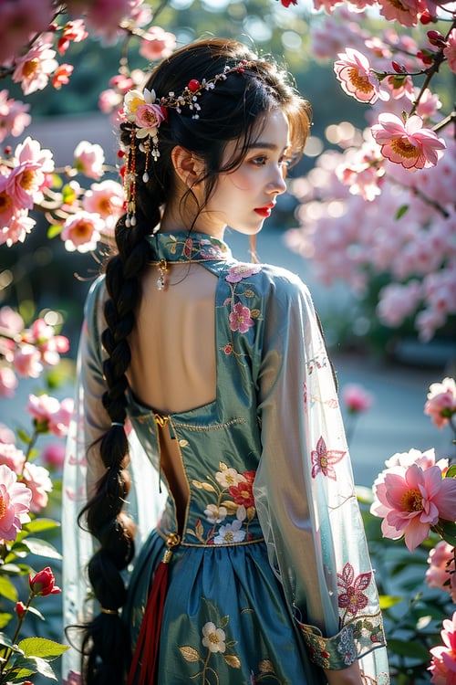 花丛中的古风美女 by tensorxy on Tensor.Art