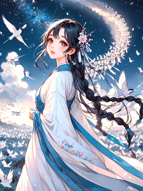 girl like magpie bridge by 鬼畫符 on Tensor.Art