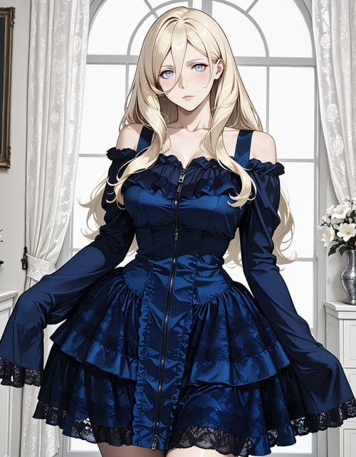 Zipper Lace Jsk Dress [clothing] by Min on Tensor.Art