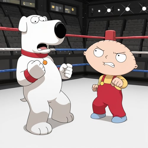 Boys and Dog - Stewie and Brian by Wizardludas on Tensor.Art