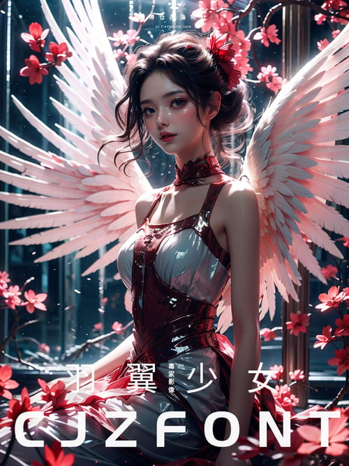 羽翼少女,浪漫与高贵气质的少女 by 毒法师 on Tensor.Art