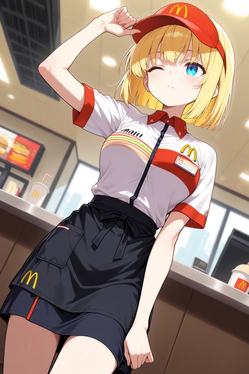 mcdonald's uniform / 日本マクドナルド旧制服 by yy on Tensor.Art