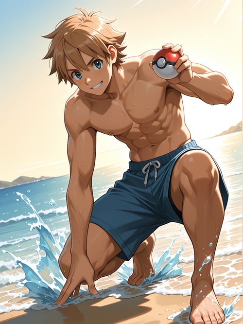 Nate (Male Protagonist) | Pokemon Battle Revolutio by GyakuImpact on Tensor.Art