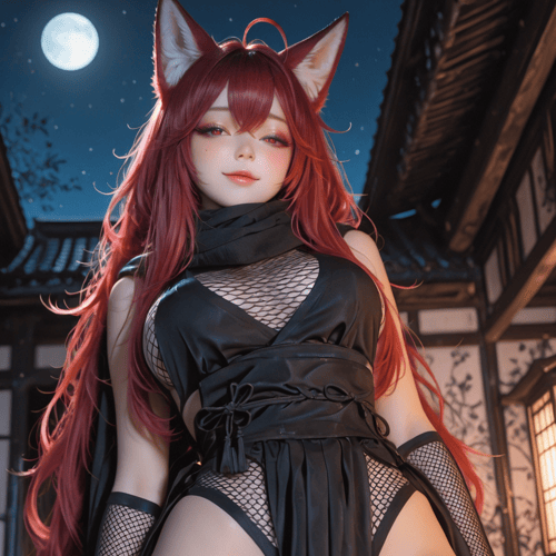 渔网忍者-（cosplay）（情趣制服）Fishnet Ninja - (Cosplay) by miaomiao on Tensor.Art