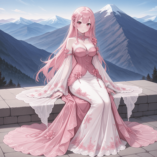 PinkFlowerDress by reprinter on Tensor.Art