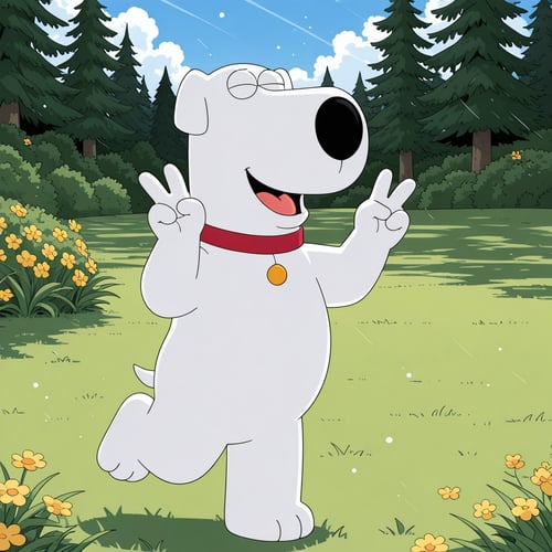 Boys and Dog - Stewie and Brian by Wizardludas on Tensor.Art