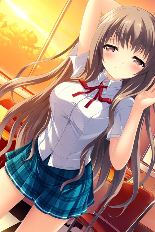 時雨 佳奈子(この大空に、翼をひろげて)/ Kanako Shigure (If My Heart by azrakuC on Tensor.Art