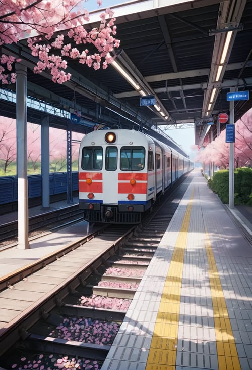 0802 Sakura Train Station by reprinter on Tensor.Art