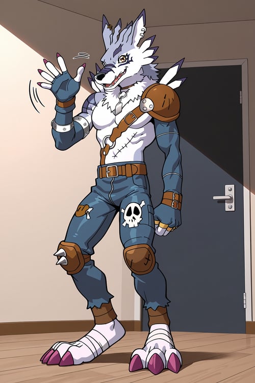 Weregarurumon (Digimon) - COMMISSION LoRA Illustri by KillerUwU13_AI on Tensor.Art