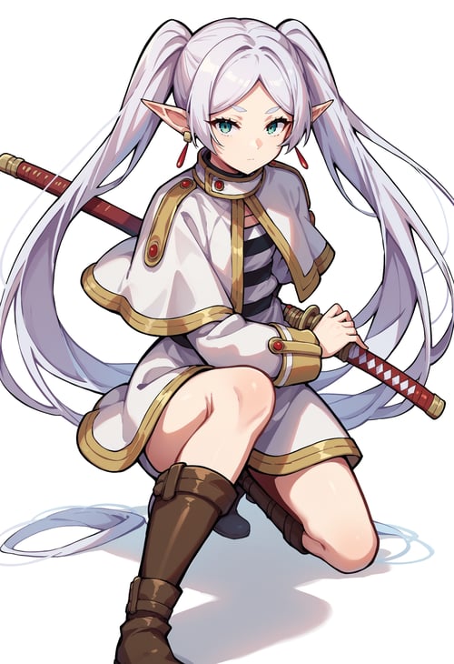 (PonyXL pose) Battoujutsu (ready to draw sword pose) | 居合 · 抜刀 by Akiseki on Tensor.Art