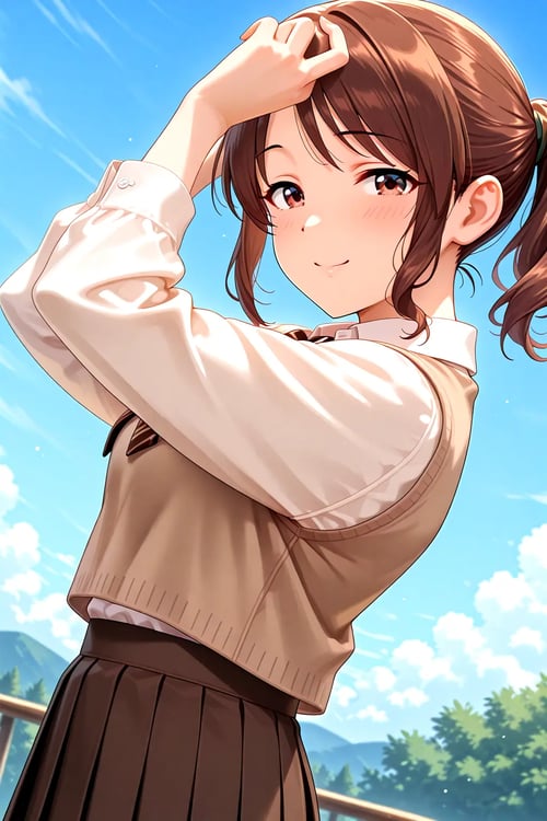 Brown Vest School Uniform - Illu by reprinter on Tensor.Art