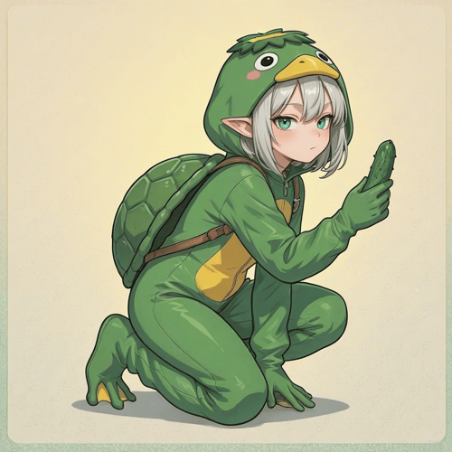 衣装LoRA 河童の着ぐるみ衣装 PixAI版LoRA by スライムナイト on Tensor.Art