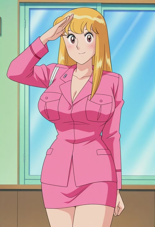 KochiKame Gals - Action Figure Completa Di Reiko Akimoto In Costume Da Bagno Rosa, Altezza 130mm