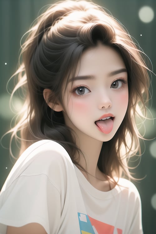 俏皮吐舌头 by 写实模型er on Tensor.Art