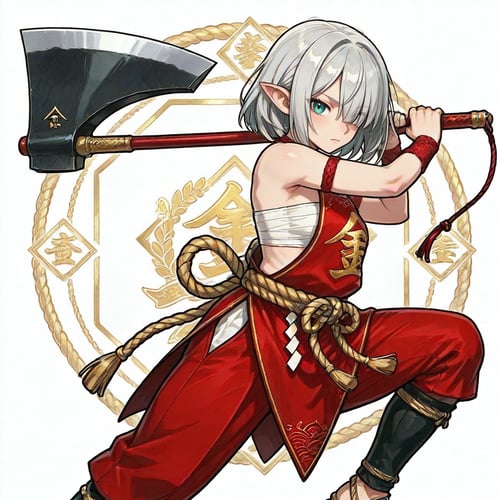 衣装LoRA 金太郎風衣装 PixAI版_LoRA by スライムナイト on Tensor.Art