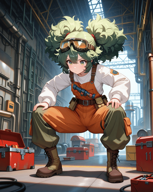 Wide Squat / Spread Legs Pose by Min on Tensor.Art